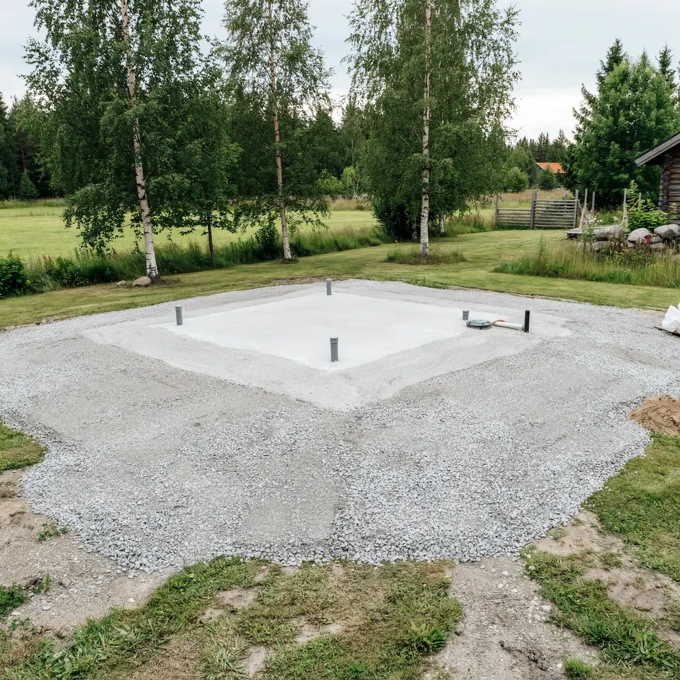 anlagga husgrund gjutning betongplatta rimbo norrtalje roslagen stockholm